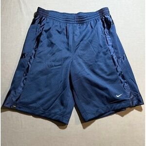 Vintage Nike Men's Blue Basketball Shorts Jersey XL Logo Gym Embroidered‎ 36X10.